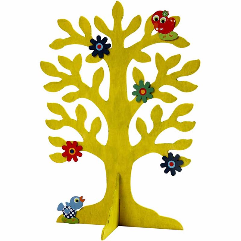 Single Large 3D Wooden Tree Shape Display Stand to Decorate