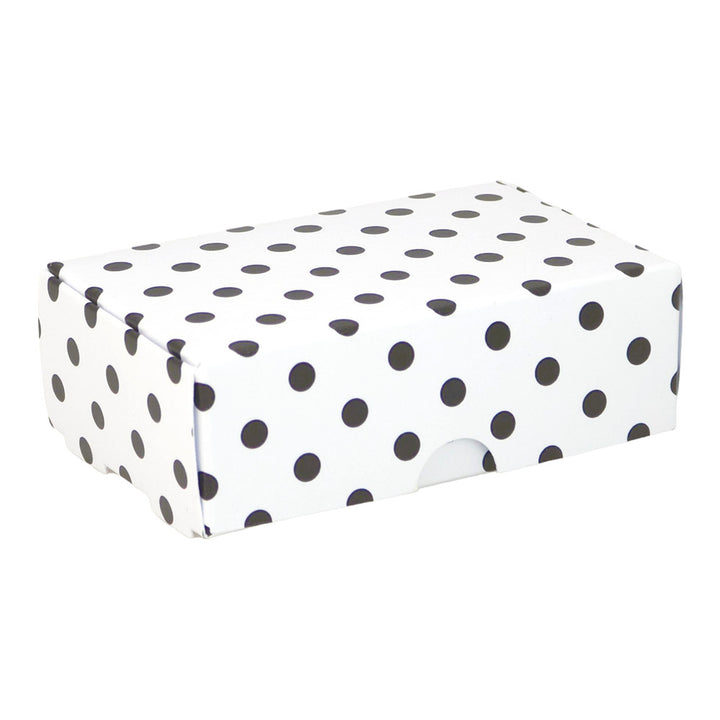 Monochrome Dots | Little Gift Box | Soap Bar Sized | Single or 6 Boxes | 57x88x30mm