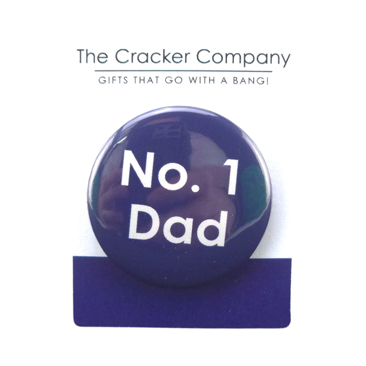 No. 1 Dad | 38mm Button Pin Badge | Little Gift | Cracker Filler