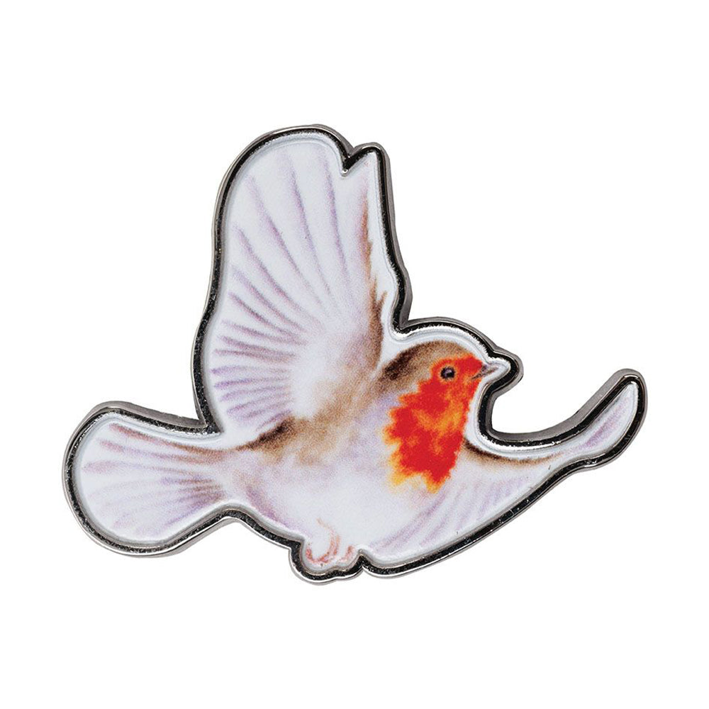 Robin in Flight | Pin Badge for Ladies | Wrendale | Mini Gift | Cracker Filler