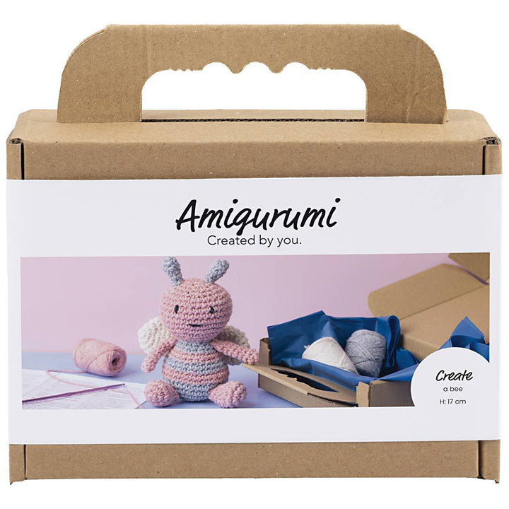 Amigurumi Complete Craft Kit | Pastel Bumble Bee | Japanese Crochet | 17cm Tall