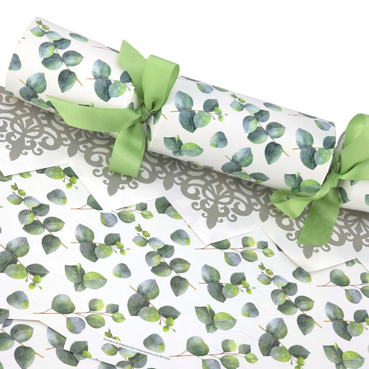 Watercolour Eucalyptus | SNAPLESS Christmas Cracker Making Craft Kit | Makes 6