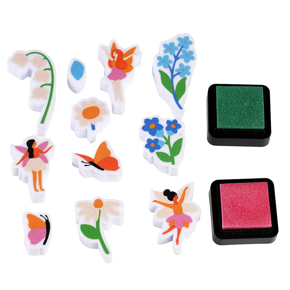 Fairies in the Garden | Mini Stamps & Inks for Kids | Art & Craft Gift Activity