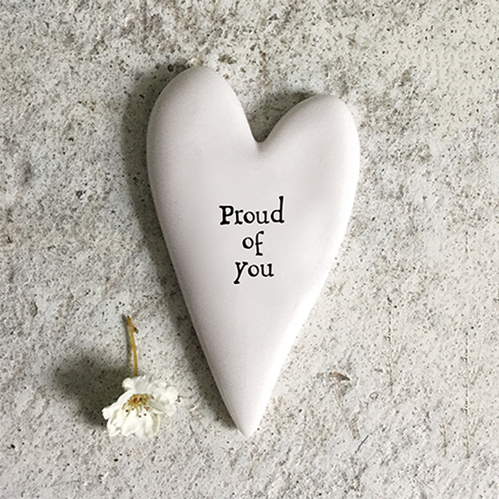 Proud of You | Little Porcelain Heart Token | Little Gift | Cracker Filler