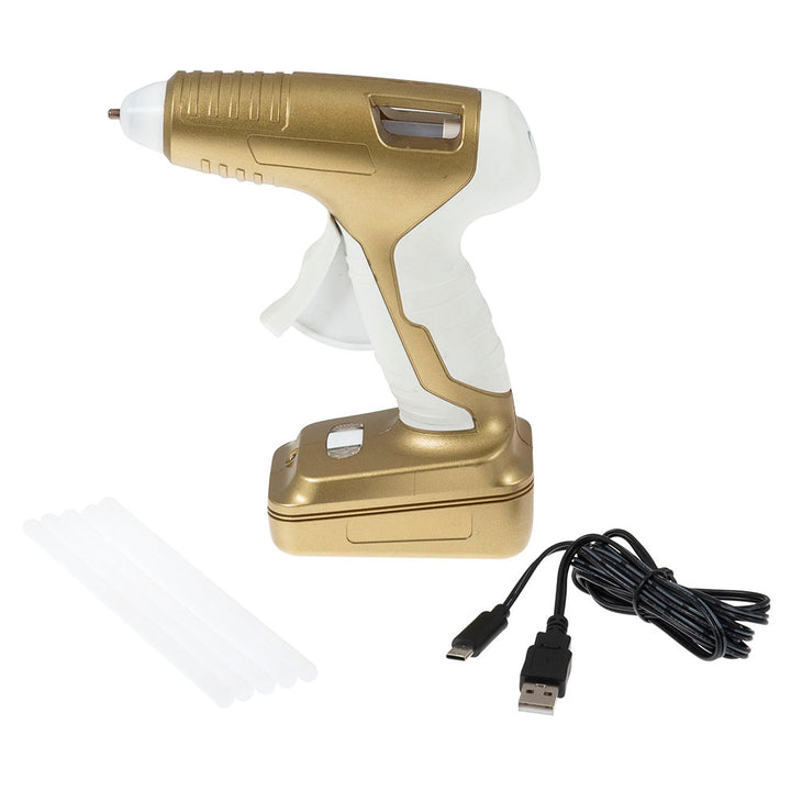 Rechargeable Hi-Tack Glue Gun with USB Charger & Glue Sticks