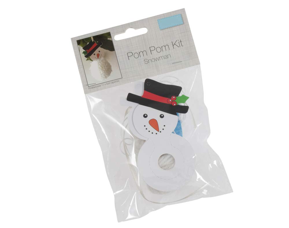 Snowman Pom Pom Hanging Christmas Ornament Craft Kit