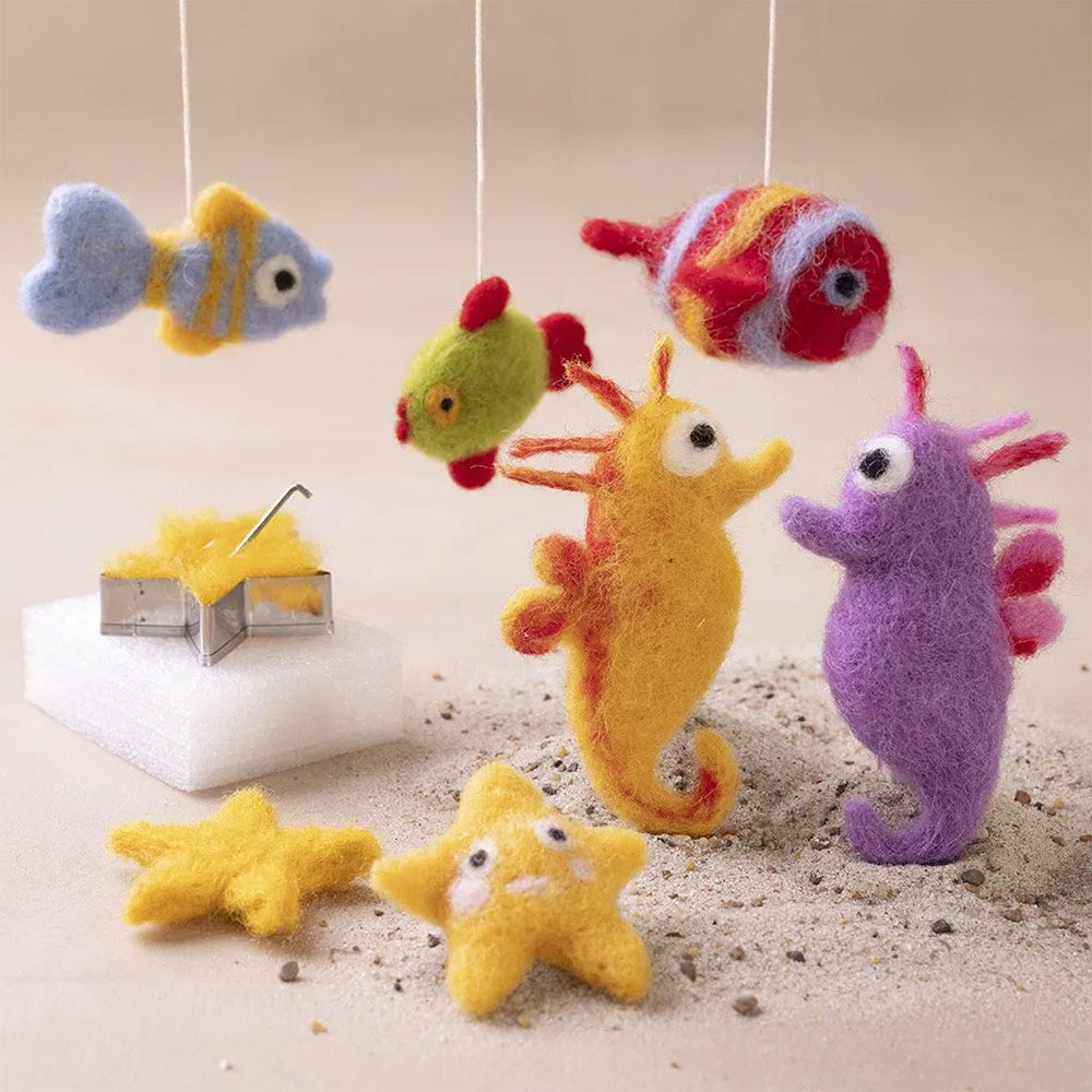 Needle Felting Starter Craft Kit | Felt Sealife | Complete Boxed Set