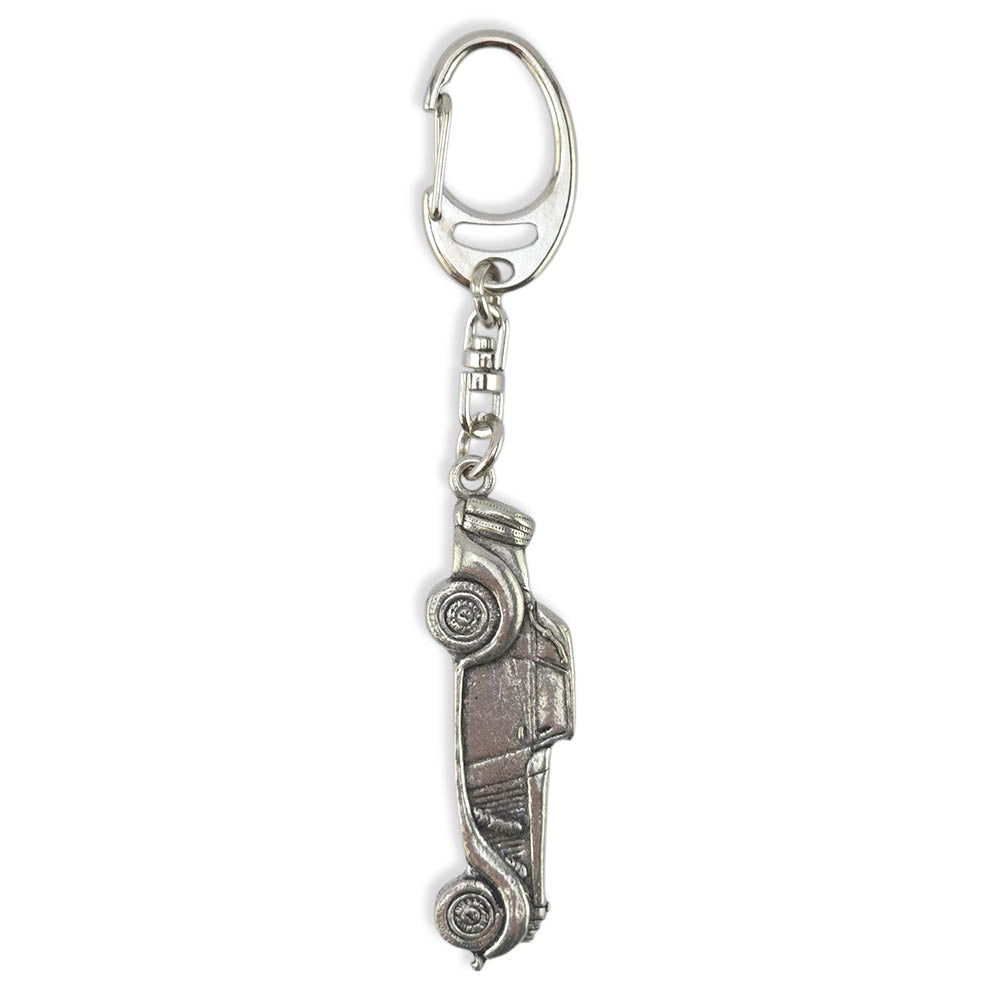 Vintage Car | Chunky English Pewter 3D Keyring | Little Gift | Cracker Filler