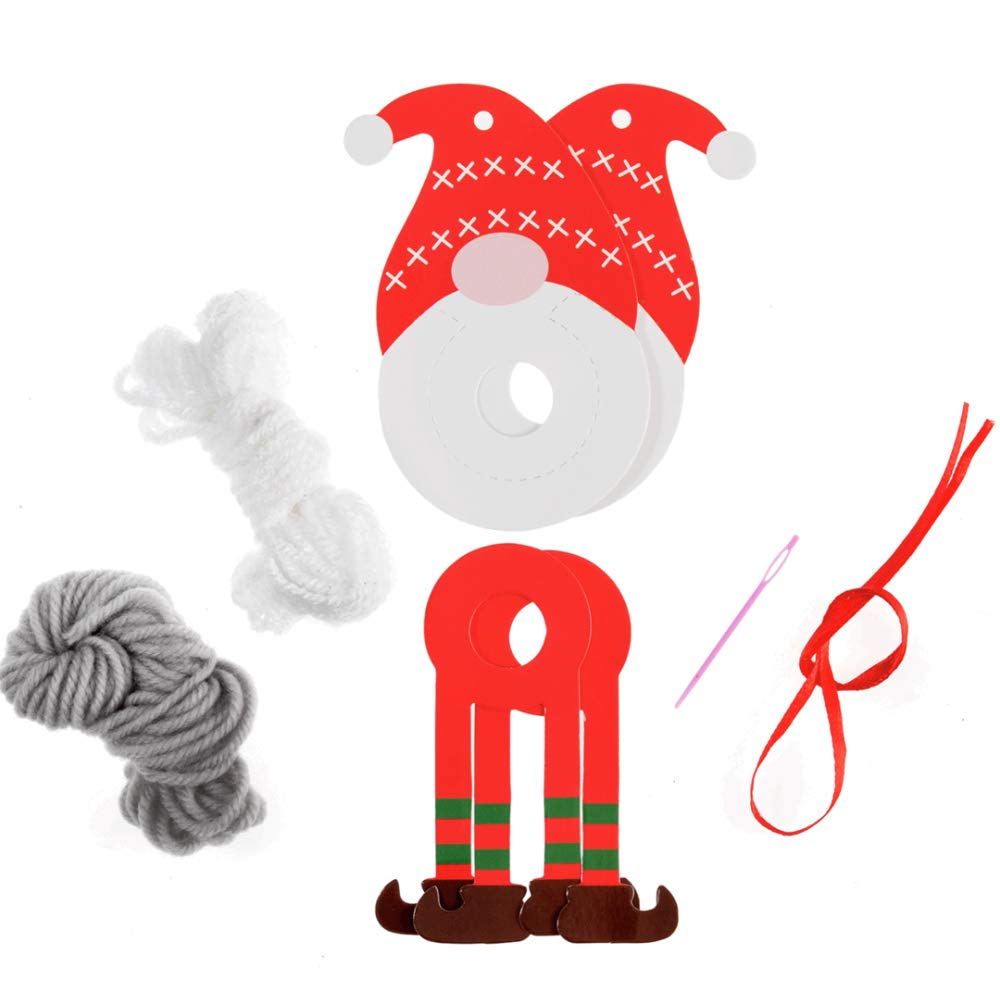 Santa Pom Pom Hanging Christmas Ornament Craft Kit