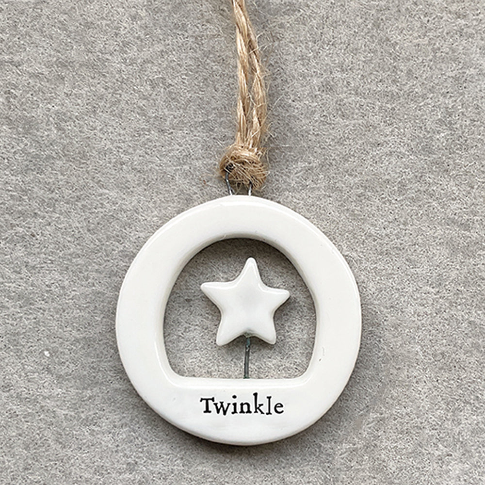 Twinkle | Star | Little Porcelain Ornament | Cracker Filler | Little Gift