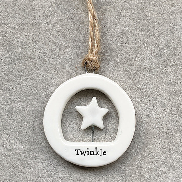 Twinkle | Star | Little Porcelain Ornament | Cracker Filler | Little Gift