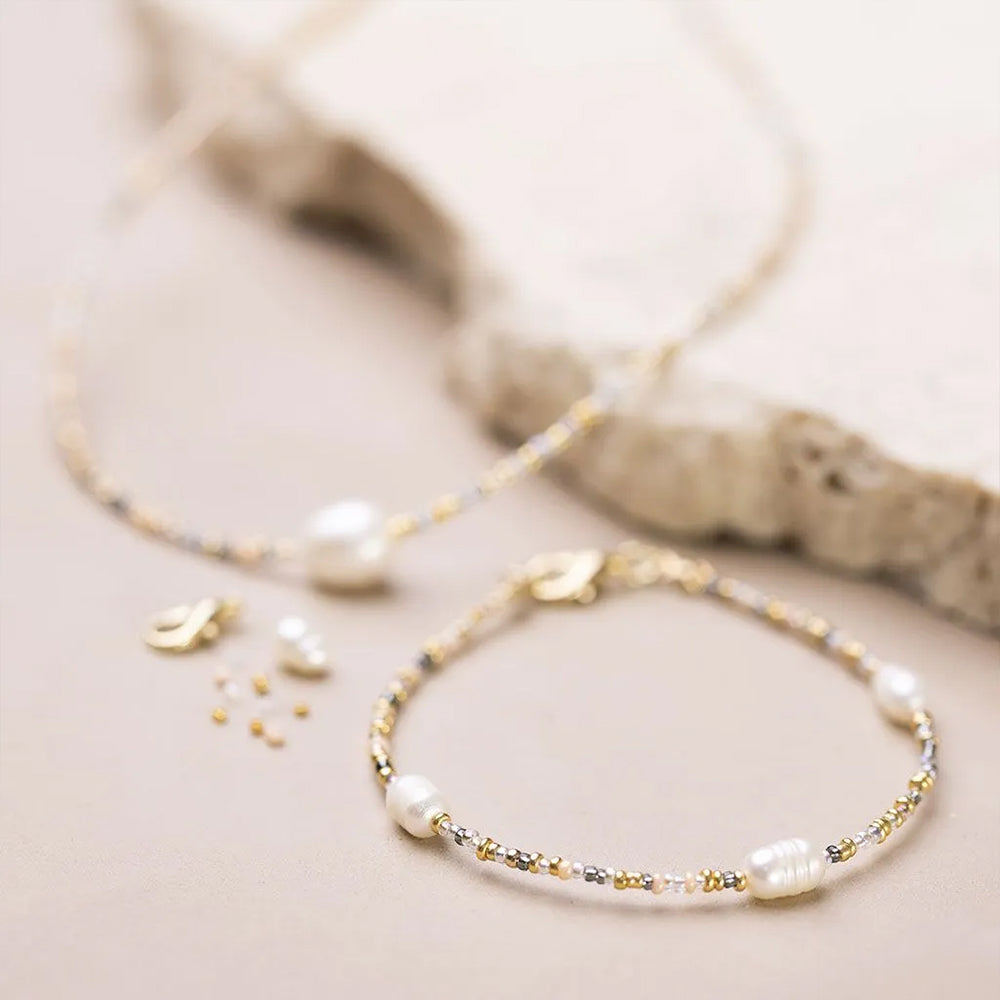 Mini Freshwater Pearl Jewellery Making Kit | Bracelet & Necklace