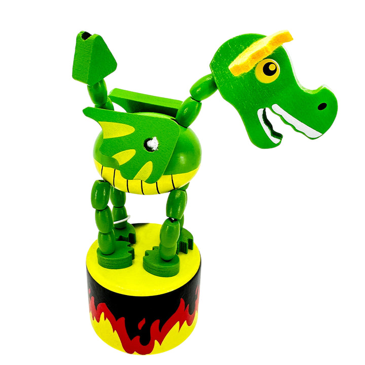 Wooden Push Up Dancing Dragon | Single | Little Gift | Cracker Filler