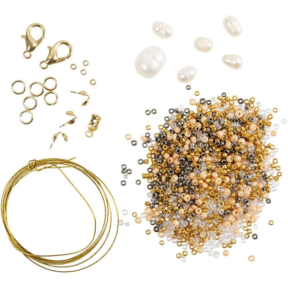 Mini Freshwater Pearl Jewellery Making Kit | Bracelet & Necklace