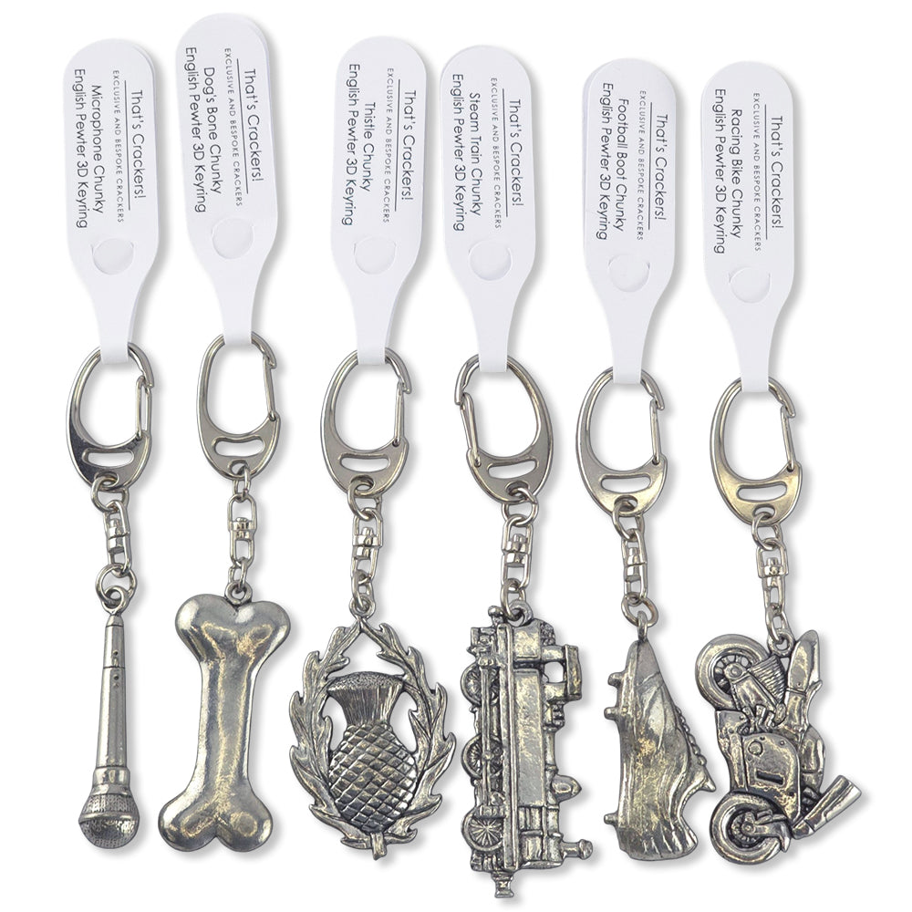 Racing Bike | Chunky English Pewter 3D Keyring | Little Gift | Cracker Filler