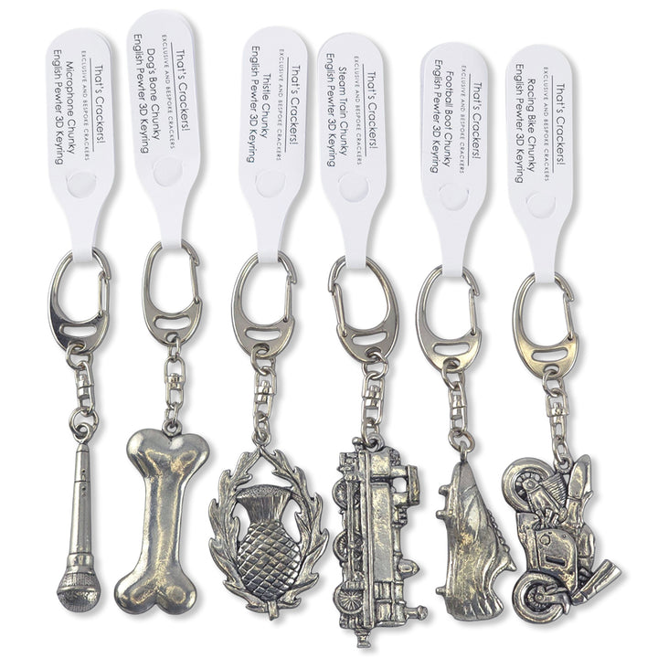 Racing Bike | Chunky English Pewter 3D Keyring | Little Gift | Cracker Filler