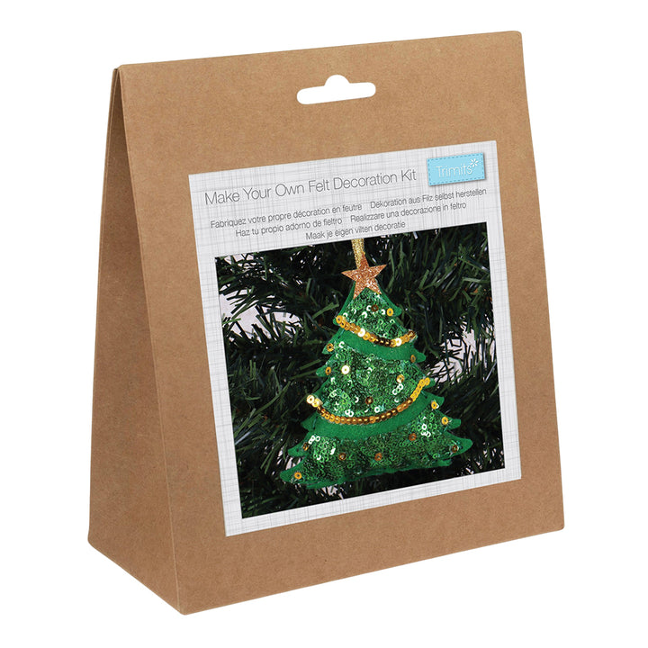 Christmas Tree | Felt & Sequin Sewing Kit | Hanging Ornament | Craft Kit