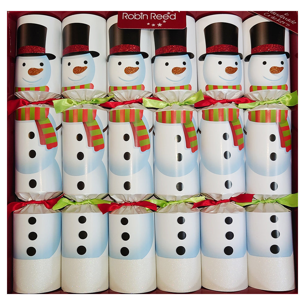 Racing Snowmen | 6 Handmade Crackers | Christmas Fun | Ready Made