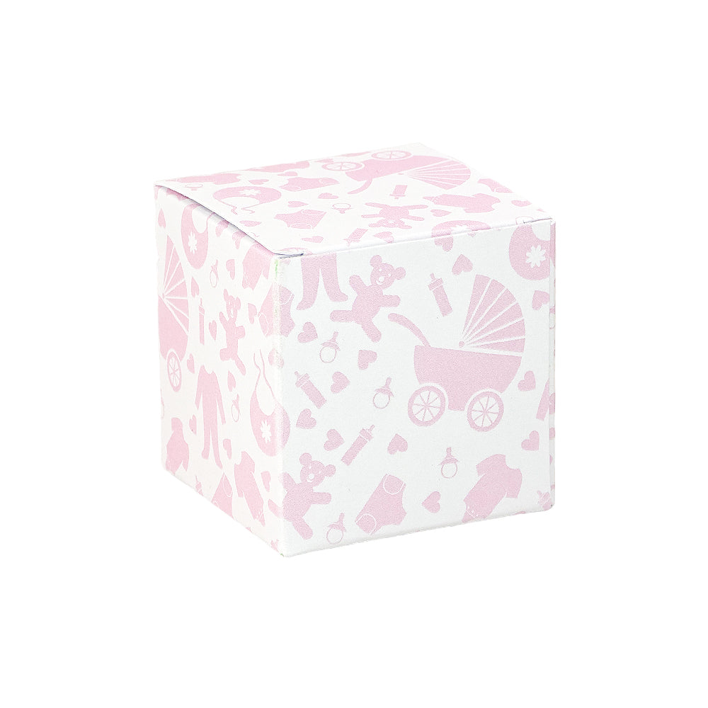 Pink Baby Shower | Little Gift Box | 5cm Cube | Single or 6 Boxes