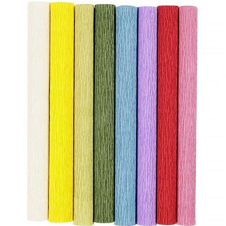 8 Rolls 25cm x 60cm Crepe | Paper Flower Making