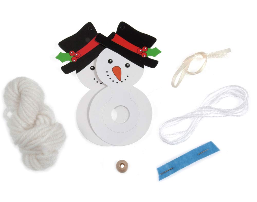 Snowman Pom Pom Hanging Christmas Ornament Craft Kit