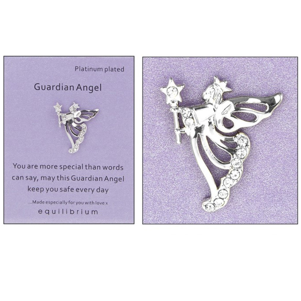 Platinum Plated Guardian Angel Pin Badge - More Special - Cracker Filler Gift