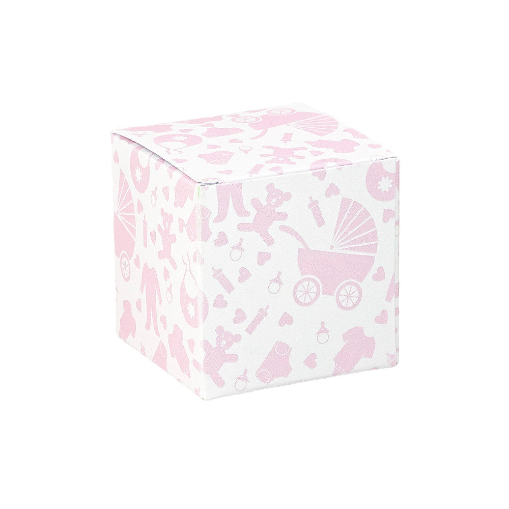 Pink Baby Shower | Little Gift Box | 5cm Cube | Single or 6 Boxes