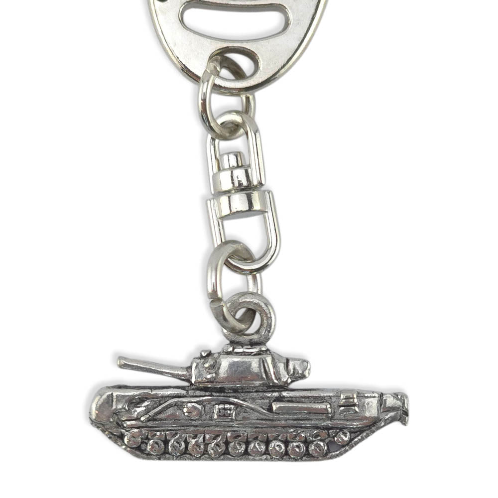WW2 Churchill Tank | English Pewter 3D Keyring | Little Gift | Cracker Filler