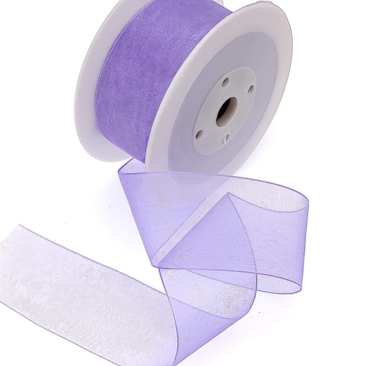 40mm or 25mm Organza Ribbon | Woven Edged |  25m Roll | Choice of Colours