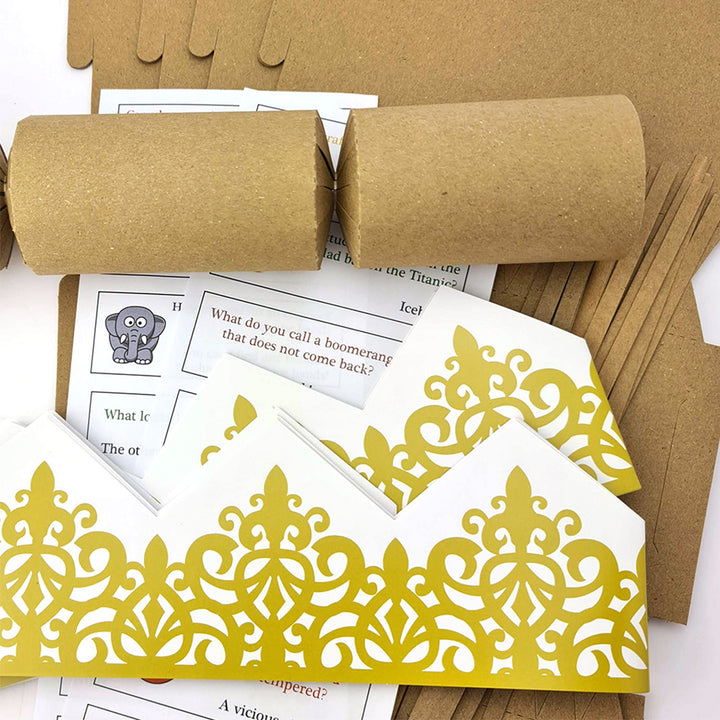 Natural Recycled Kraft | Make Your Own Crackers with Accessories | Craft Kit