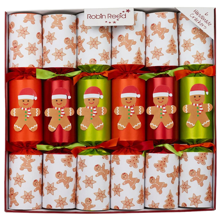 Racing Gingerbread Men | 6 Handmade Crackers | Christmas Fun | Ready Made