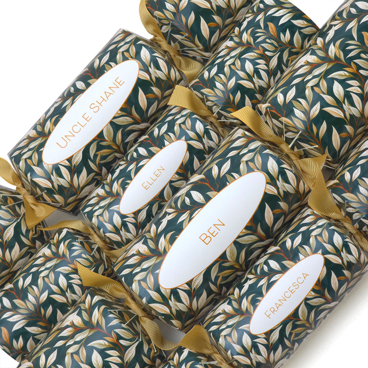 Personalised Cracker Making Craft Kit | Golden Foliage | Makes 4 or 6 Crackers
