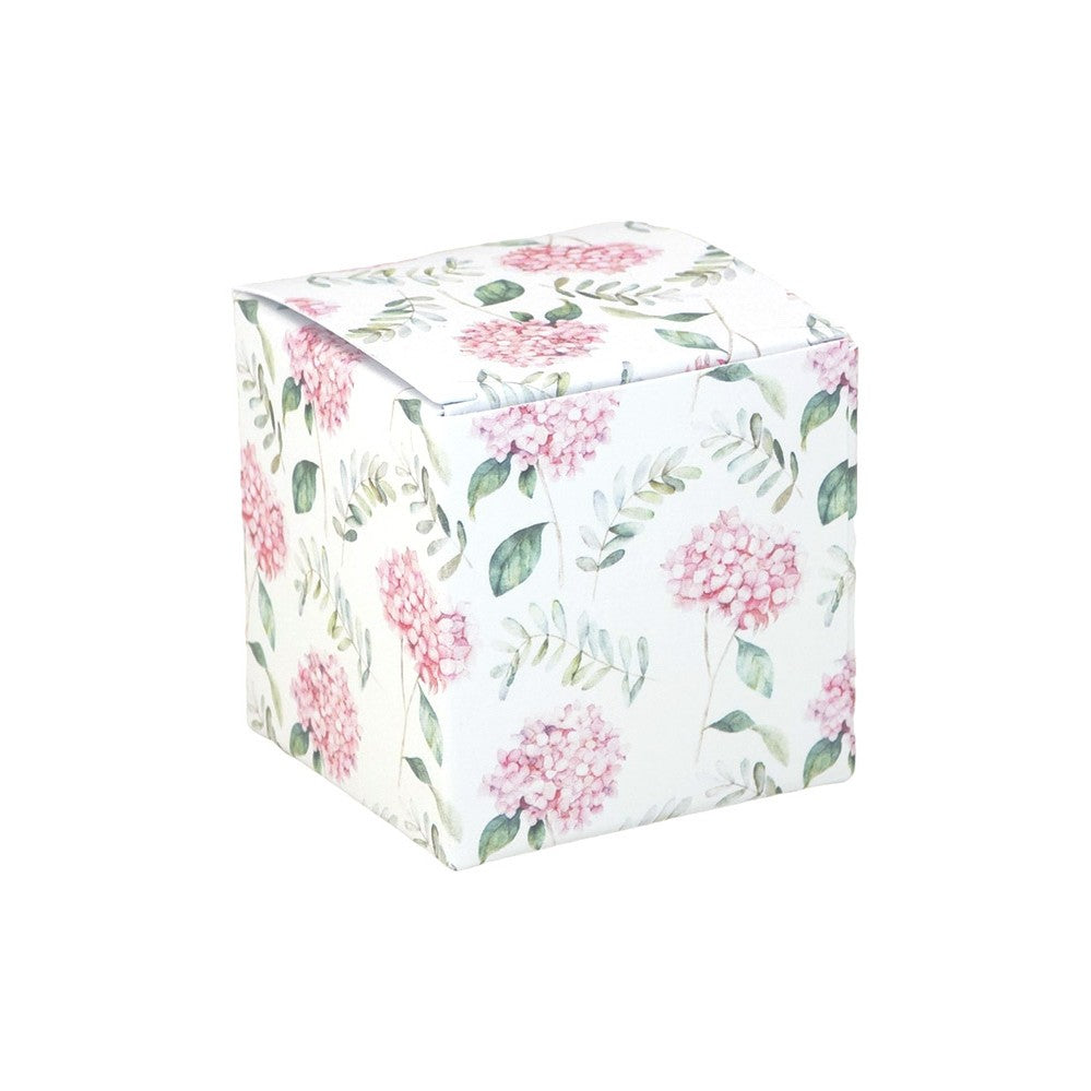Pink Wedding Hydrangea | Little Gift Box | 5cm Cube | Single or 6 Boxes