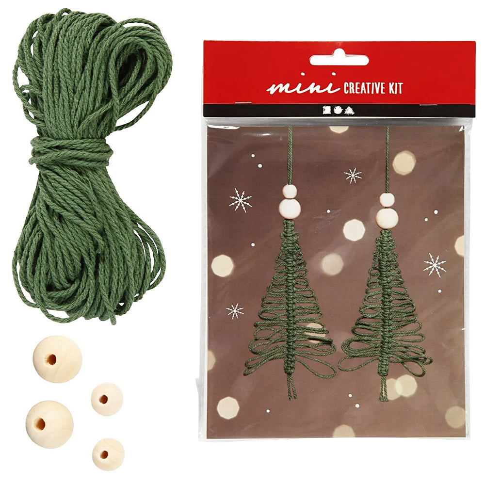 Simple Macrame Kit | Hanging Christmas Trees | Makes 2