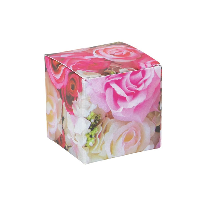 Pink Roses | Little Gift Box | 5cm Cube | Single or 6 Boxes