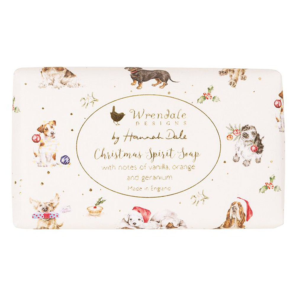 Festive Dogs | Christmas Spirit Soap | 190g | Wrendale Design | Gift Idea