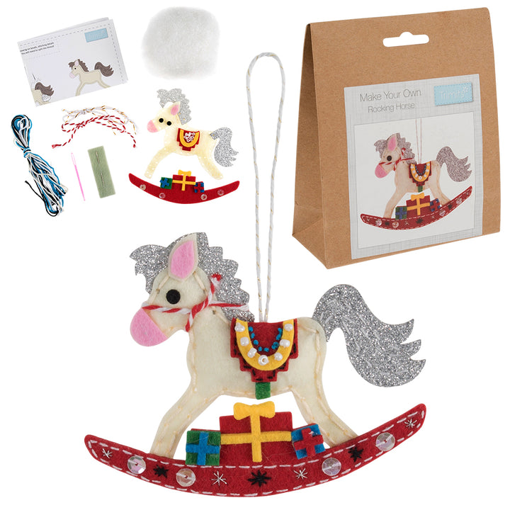 Rocking Horse Decoration | Christmas Sewing Kit | Complete Craft Kit