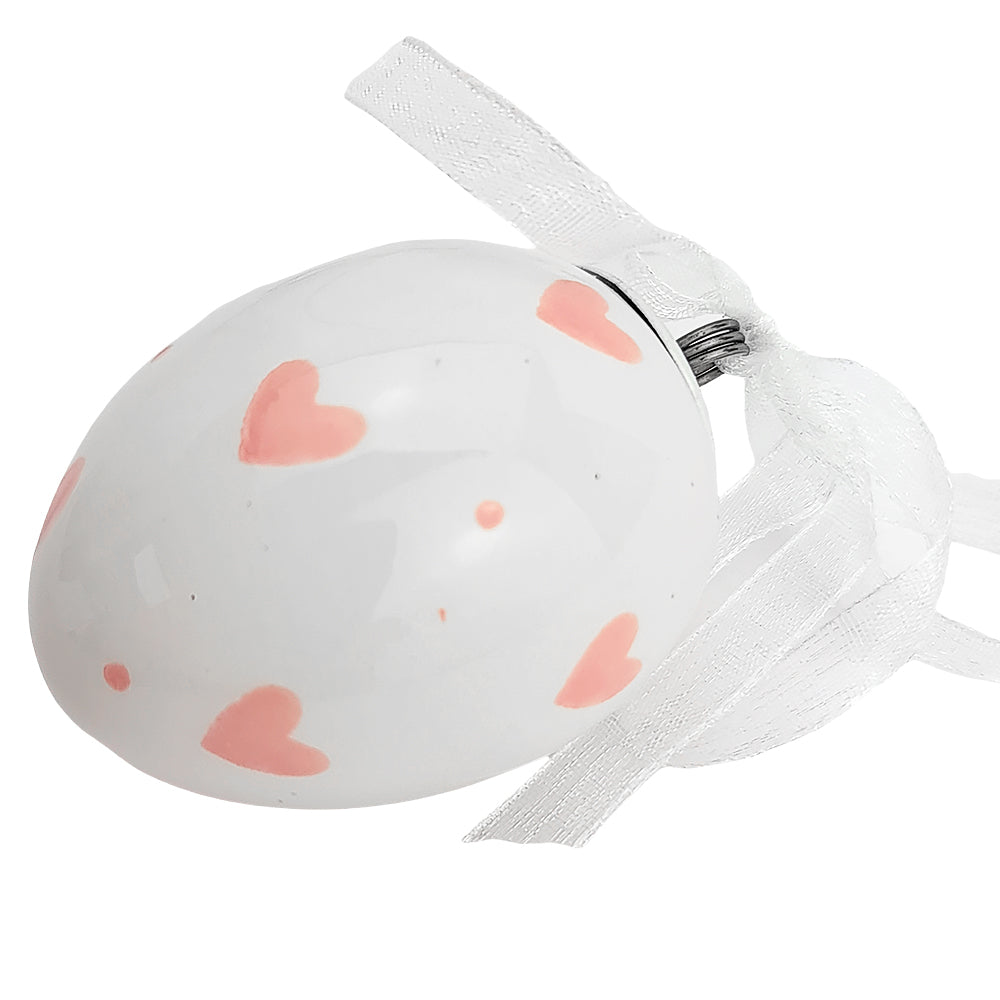 6cm Egg with Heart Polka Dots Easter Tree Hanging Ornament