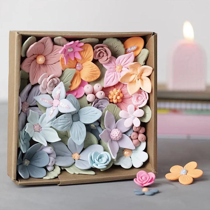 Pretty Florals | Air Dry Clay Modelling Kit for Adults | Makes Loads!