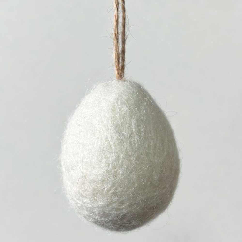 Natural Shades | Plain Hanging Felt Egg | Easter Decoration | 4cm or 6cm Tall