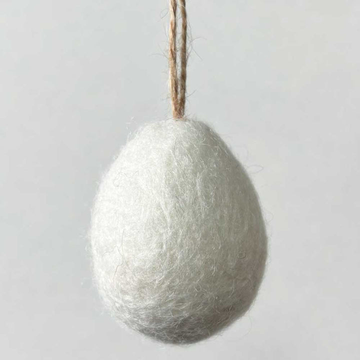 Natural Shades | Plain Hanging Felt Egg | Easter Decoration | 4cm or 6cm Tall