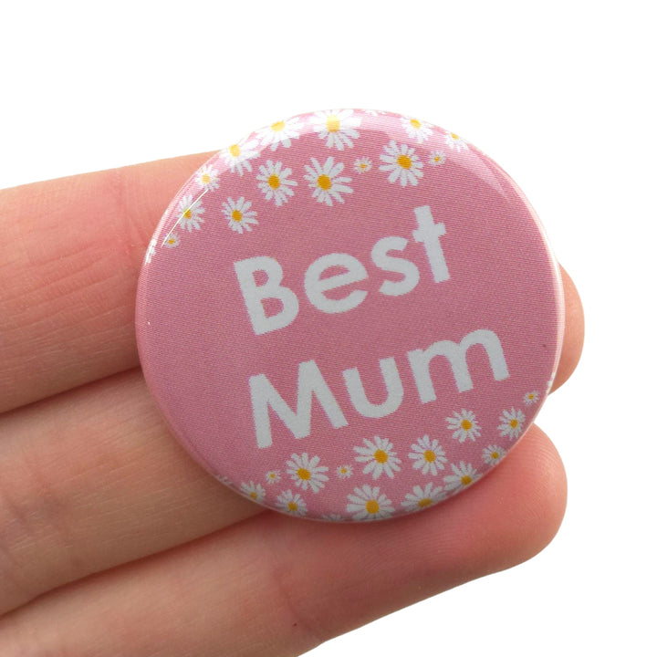 Best Mum | 38mm Button Pin Badge | Mini Gift | Cracker Filler