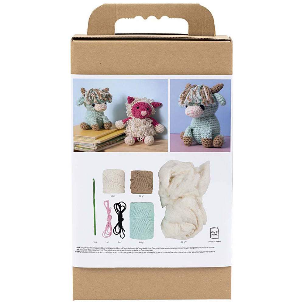 Amigurumi Complete Craft Kit | Mint Green Calf | Japanese Crochet | Large 20cm