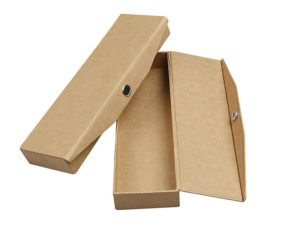 Single Paper Mache Pencil Cases to Decorate 21x6x2.5cm | Papier Mache Boxes