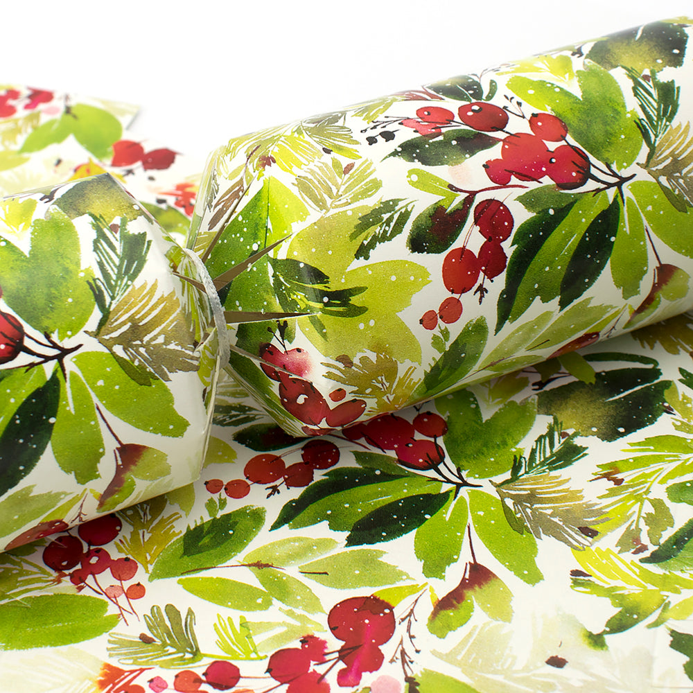 Watercolour Berries | SNAPLESS Christmas Cracker Making Craft Kit | Makes 6