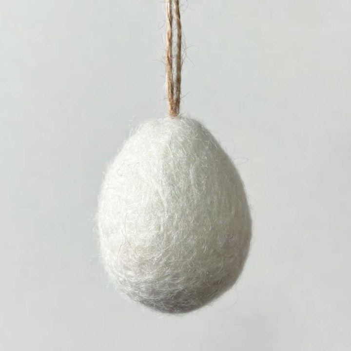 Natural Shades | Plain Hanging Felt Egg | Easter Decoration | 4cm or 6cm Tall