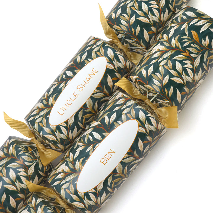 Personalised Cracker Making Craft Kit | Golden Foliage | Makes 4 or 6 Crackers