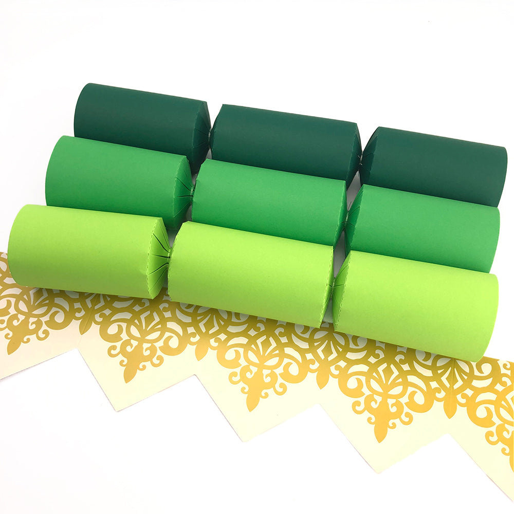 Shades of Green | Bulk Craft Kits to Make 150 Crackers | Recyclable