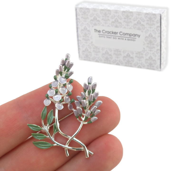 Pretty Wisteria Brooch | 4.2cm Long | Little Gift for Ladies | Cracker Filler