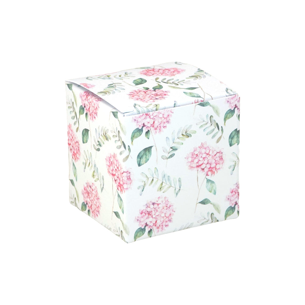Pink Wedding Hydrangea | Little Gift Box | 5cm Cube | Single or 6 Boxes